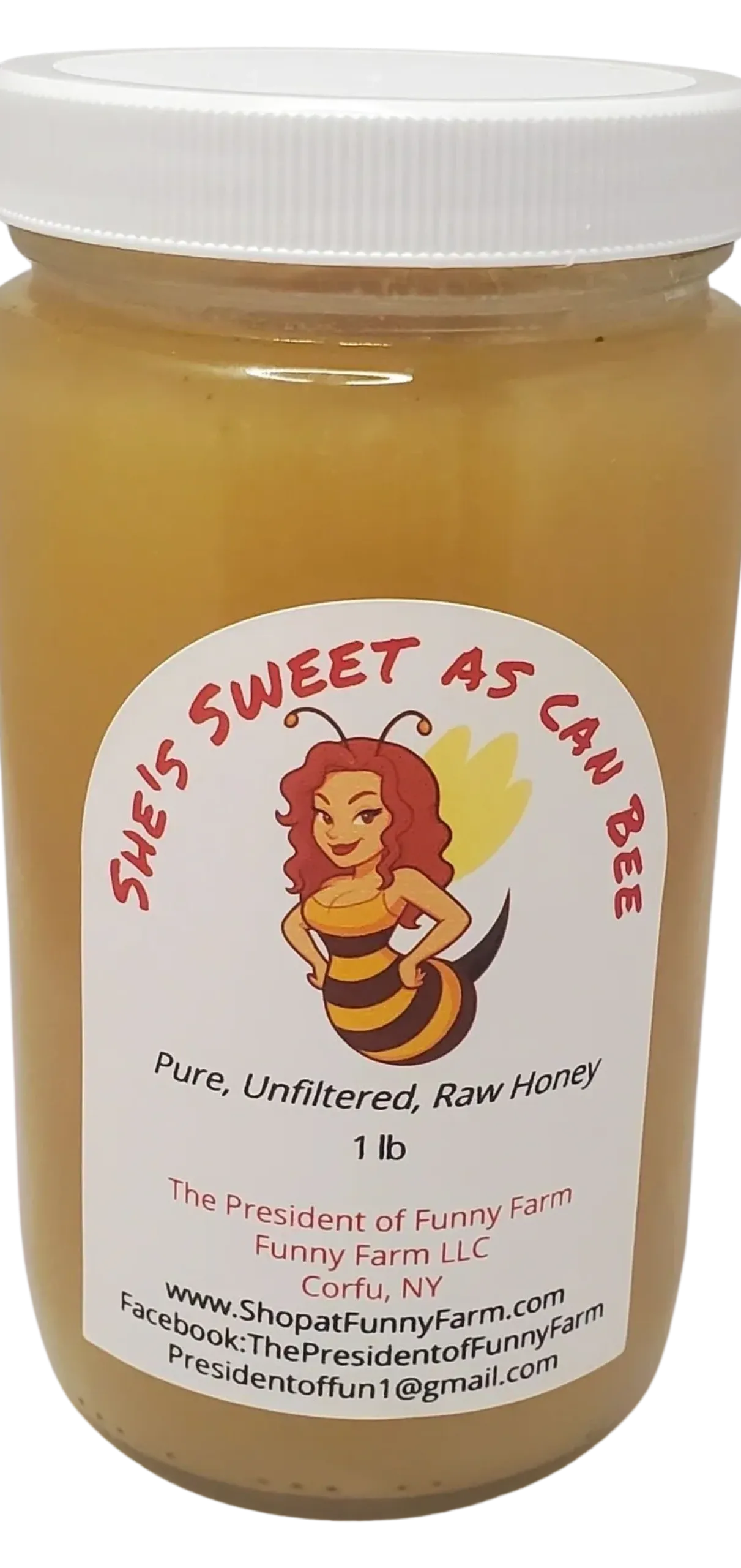 Jar of raw honey, 1 lb